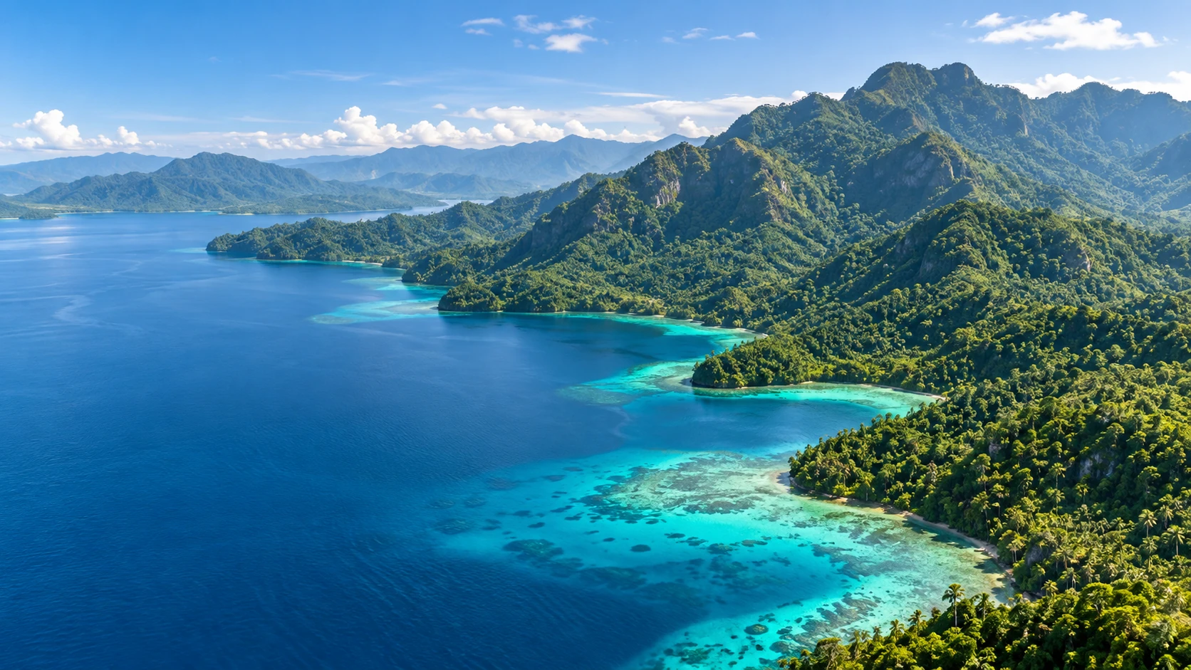 Coastal landscape of Kabui Bay on Waigeo